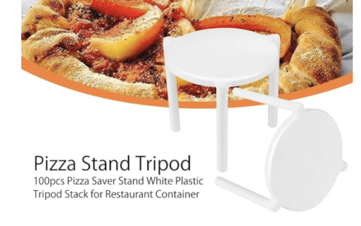 Cheese Saver Pizza Storage Container 10 pcs Sturdy Pizza Stand White Plastic Tripod Stack Tabletop Pizza Takeaway Box Saver for Home Restaurant 1.77Inch Pizza Stand Tripod Pizza Box - Image 2